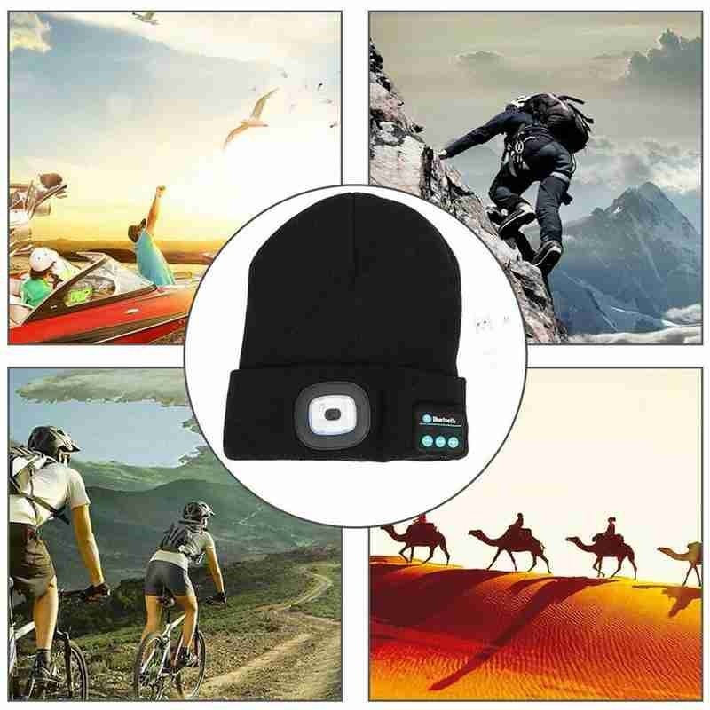 Unisex Bluetooth Speaker Headlamp Beanie Hat - Image 4