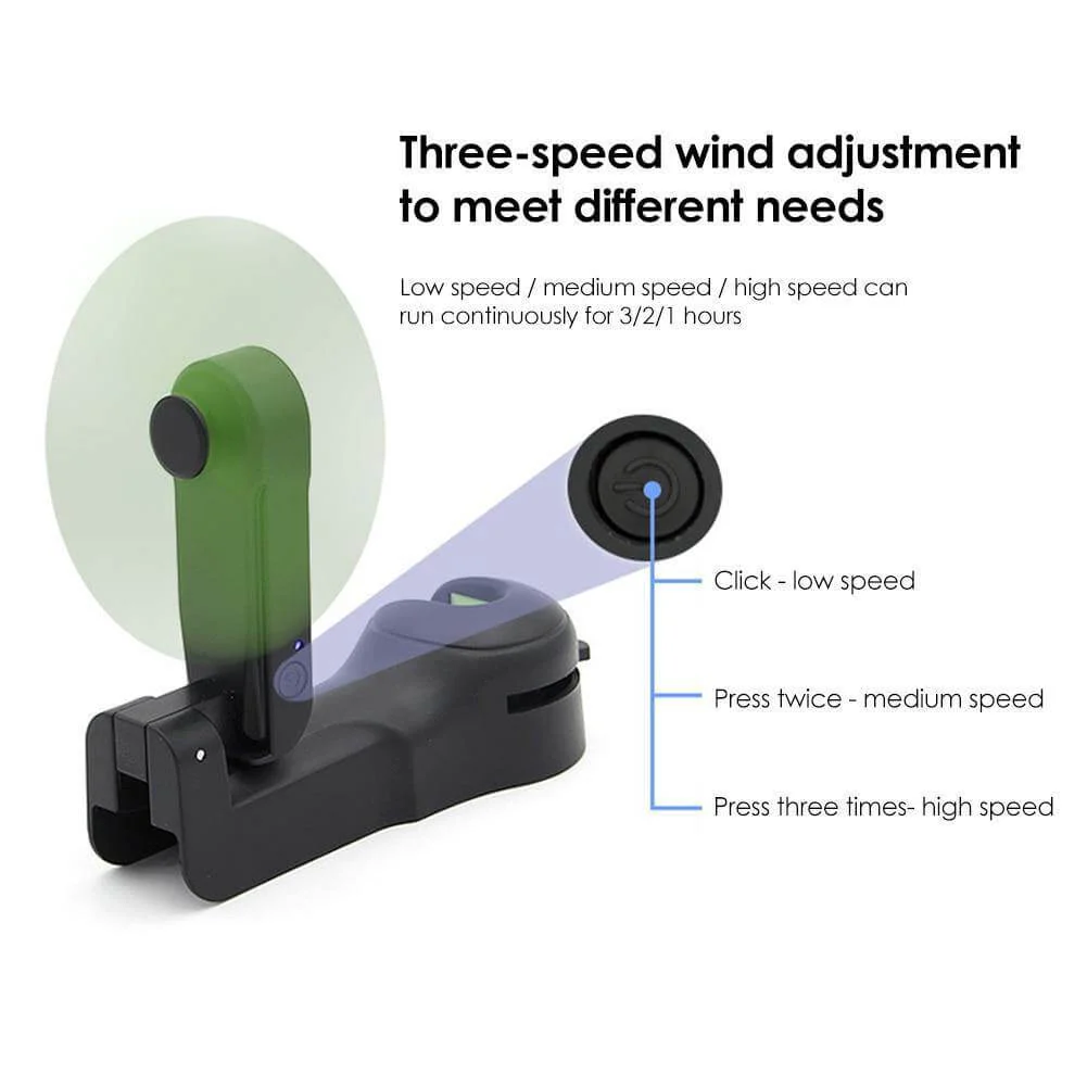 Universal Adjustable Car Headrest Fan with Hook - Image 4