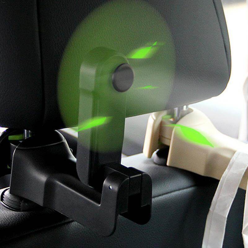 Universal Adjustable Car Headrest Fan with Hook - Image 9