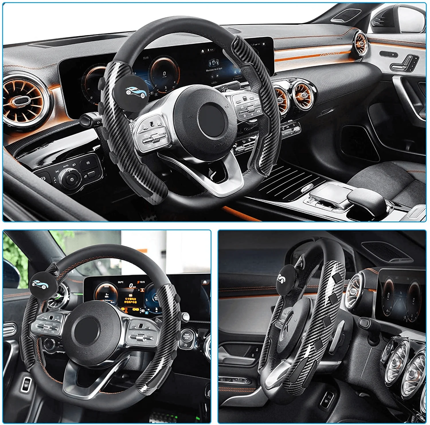 Universal Anti-Slip Car Steering Wheel Booster Cover - Image 2