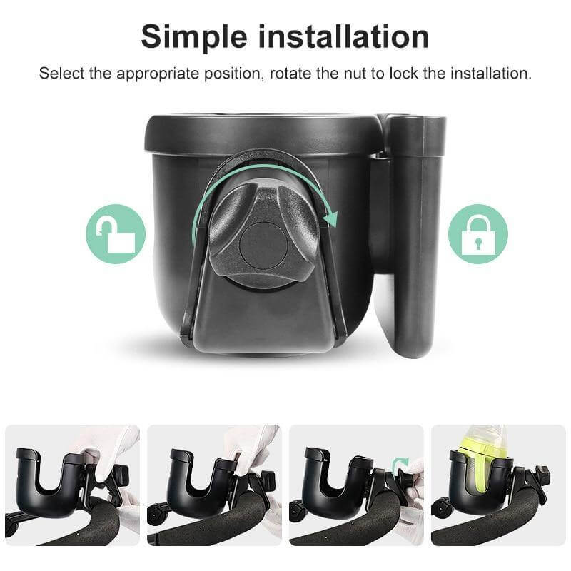 Universal Baby Stroller Parent Cup & Phone Holder - Image 6