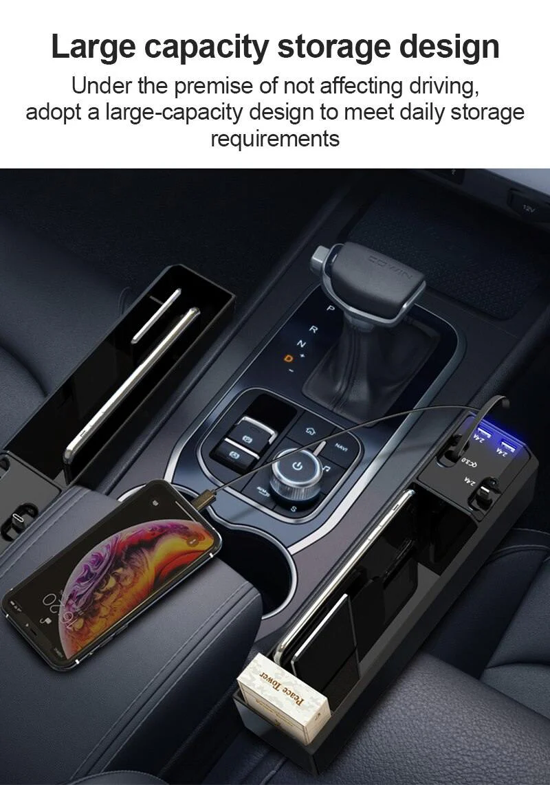 Universal Car Seat USB Charger Gap Organizer - Image 6