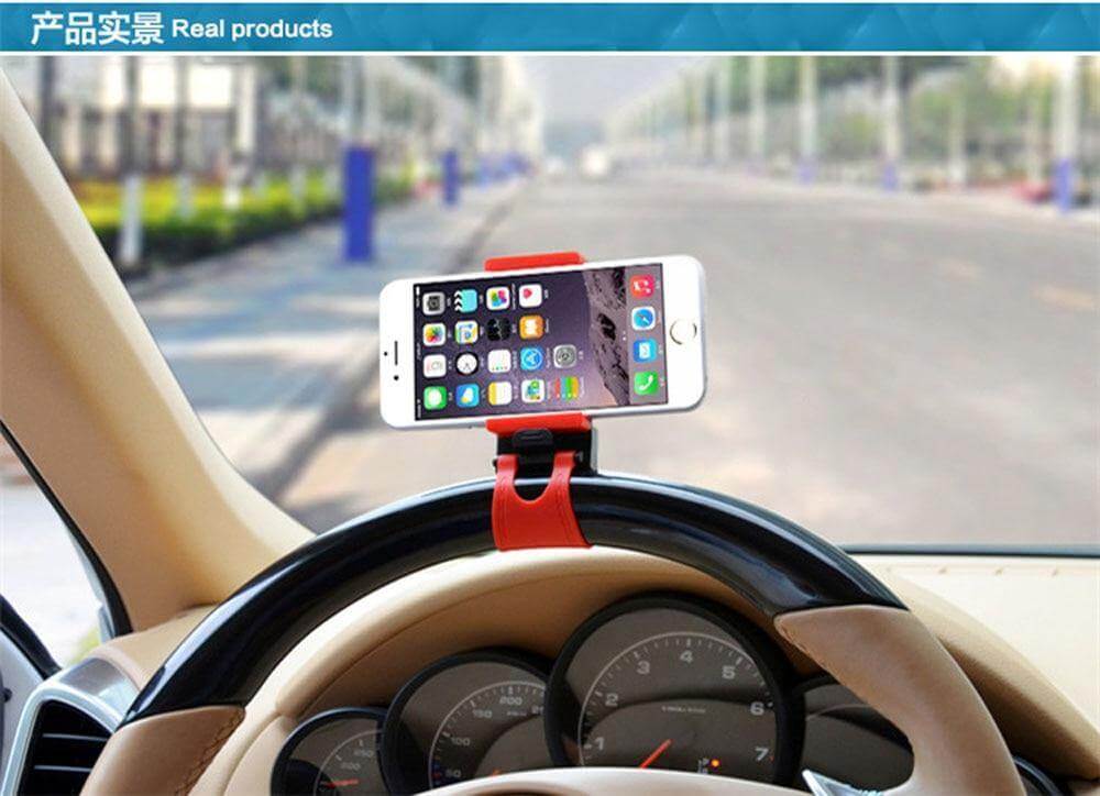 Universal Car Steering Wheel Phone Holder - Image 5