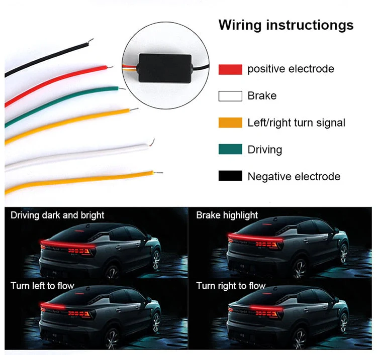 Universal Carbon Fiber LED Car Tail Light - Image 10