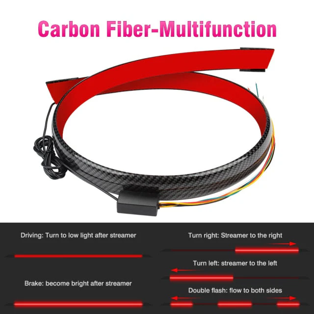 Universal Carbon Fiber LED Car Tail Light - Image 13