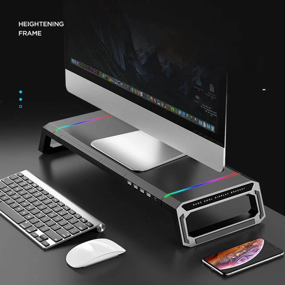 Universal Computer Stand Riser Data Transfer Desk Organizer - Image 5