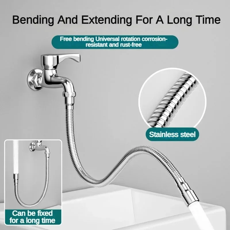 Universal Flexible Adjustable Kitchen Faucet Extender Nozzle - Image 2