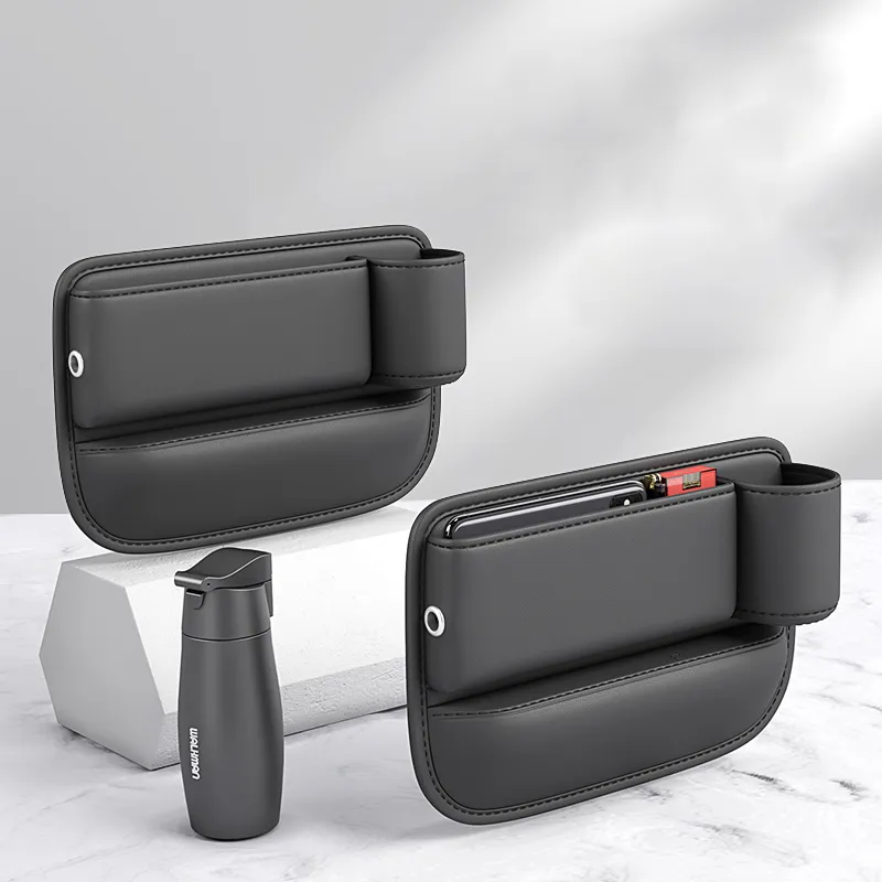 Universal Leather Seat Gap Cup Holder Car Organizer - Image 5