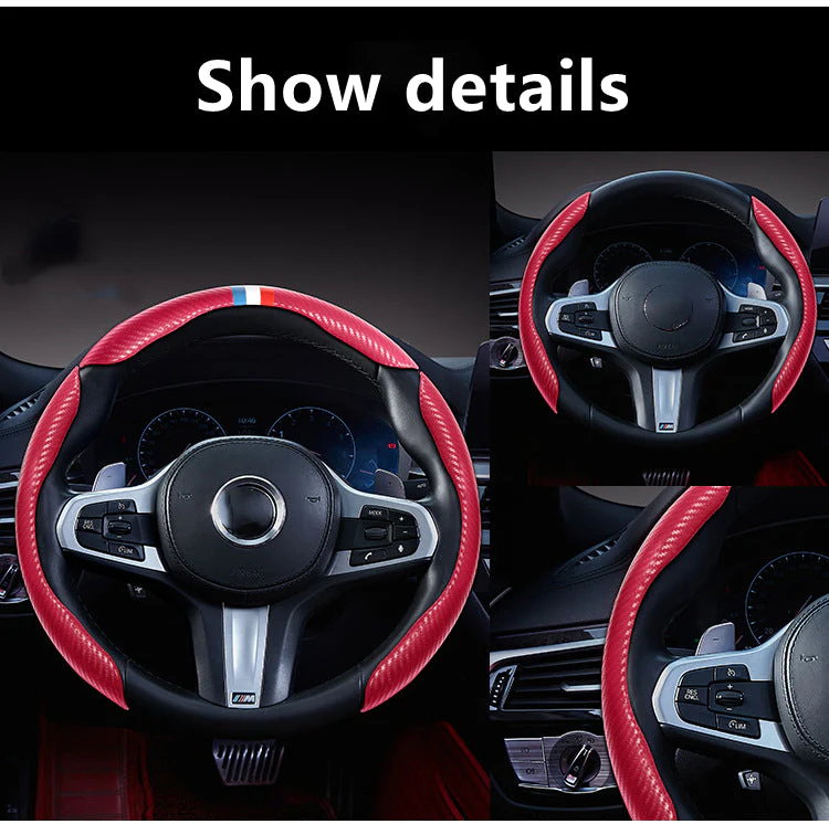 Universal Non-Slip Carbon Fiber Car Wheel Cover - Image 2