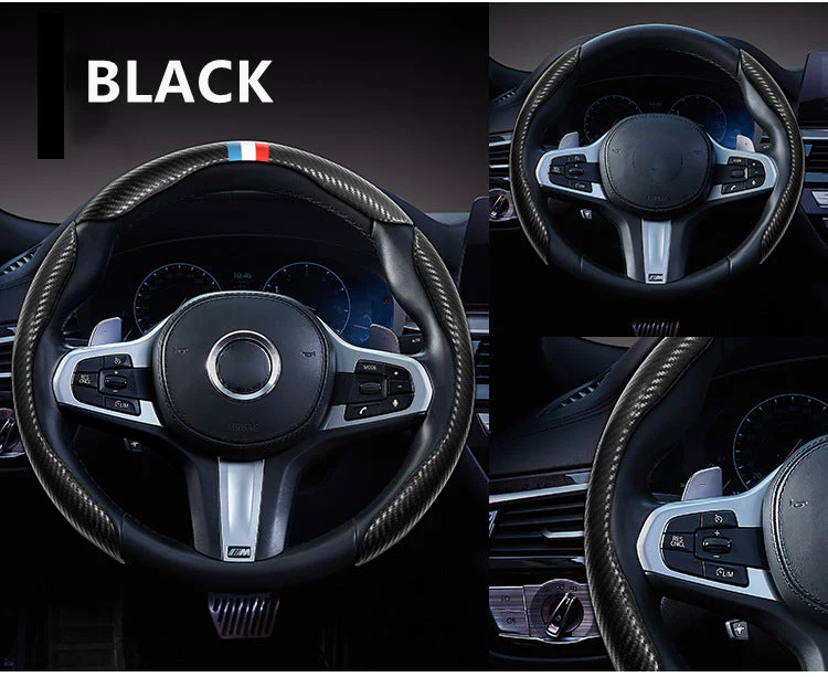 Universal Non-Slip Carbon Fiber Car Wheel Cover - Image 3