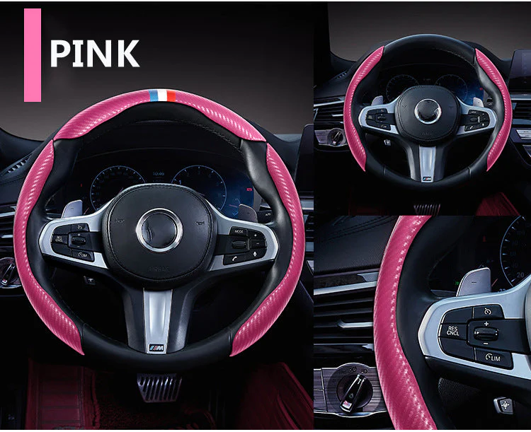 Universal Non-Slip Carbon Fiber Car Wheel Cover - Image 5