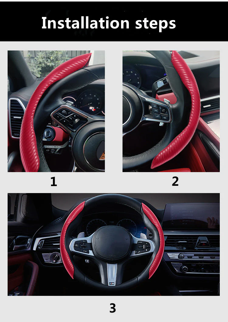 Universal Non-Slip Carbon Fiber Car Wheel Cover - Image 6