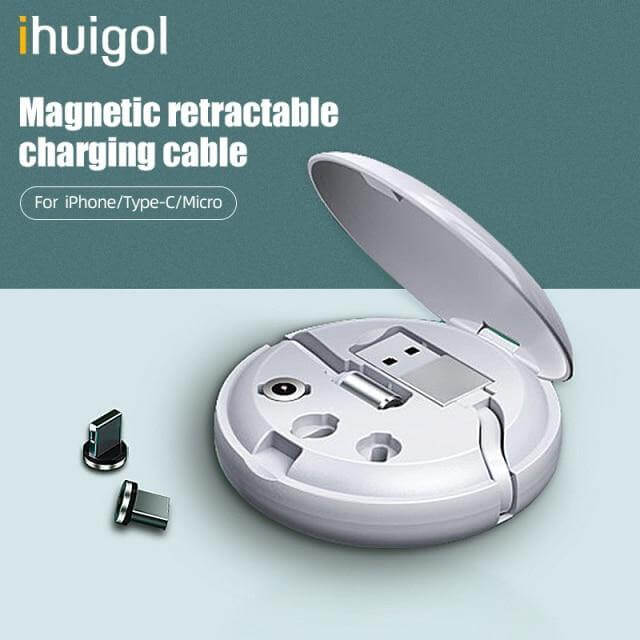 Universal Retractable Magnetic Charge Cable iPhone Samsung - Image 6