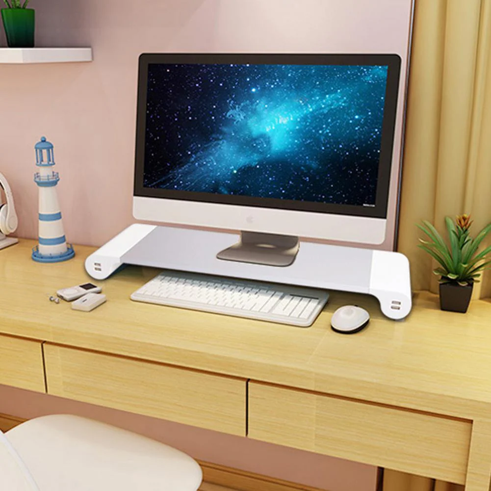 Universal USB Phone Charging Monitor Riser Stand - Image 2