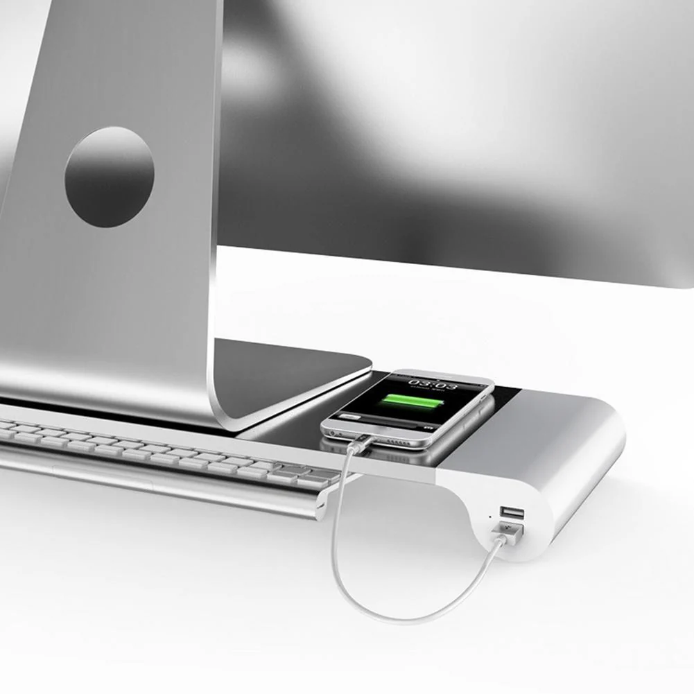 Universal USB Phone Charging Monitor Riser Stand - Image 3