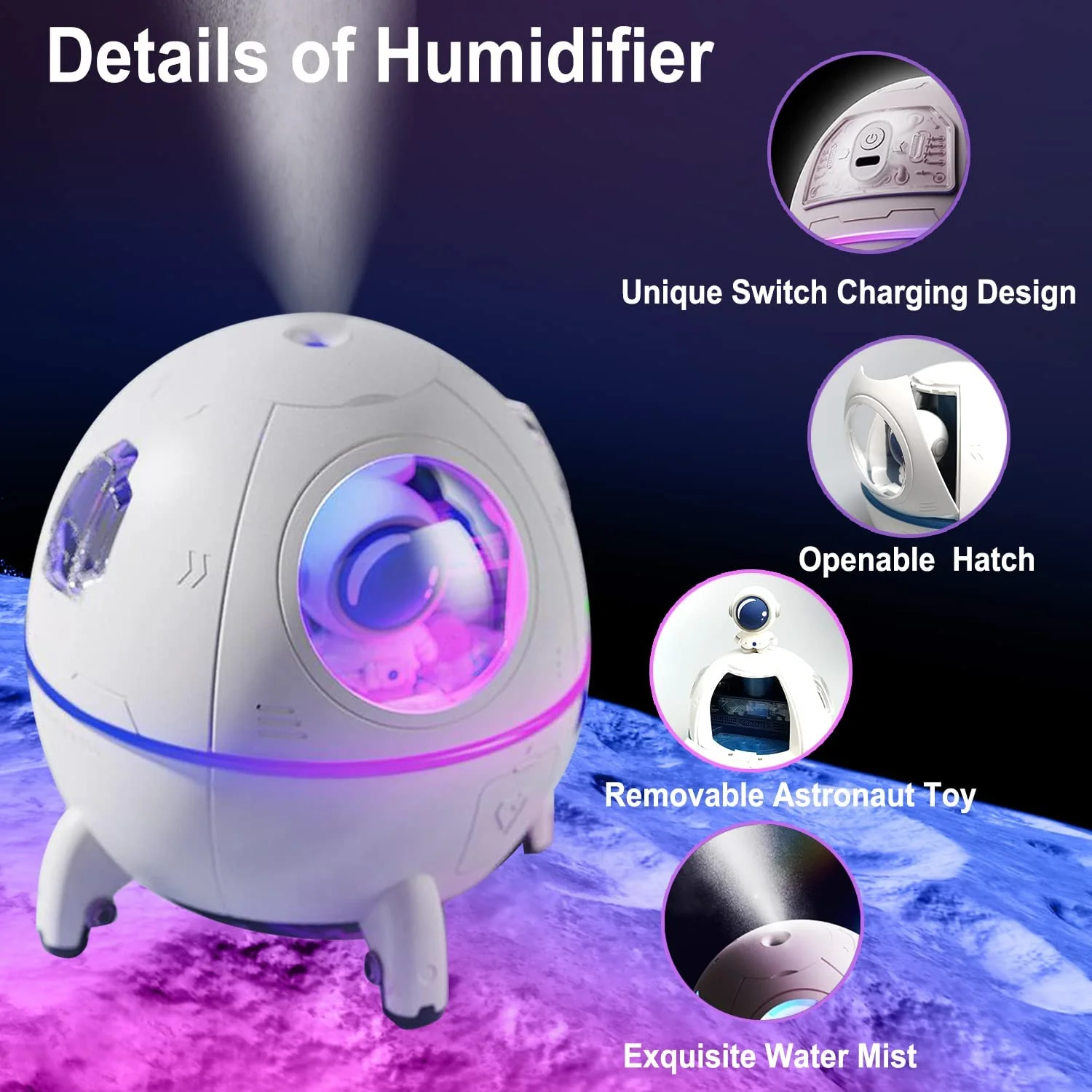 Universe Flow Ultrasonic Astronaut Humidifier - Image 3