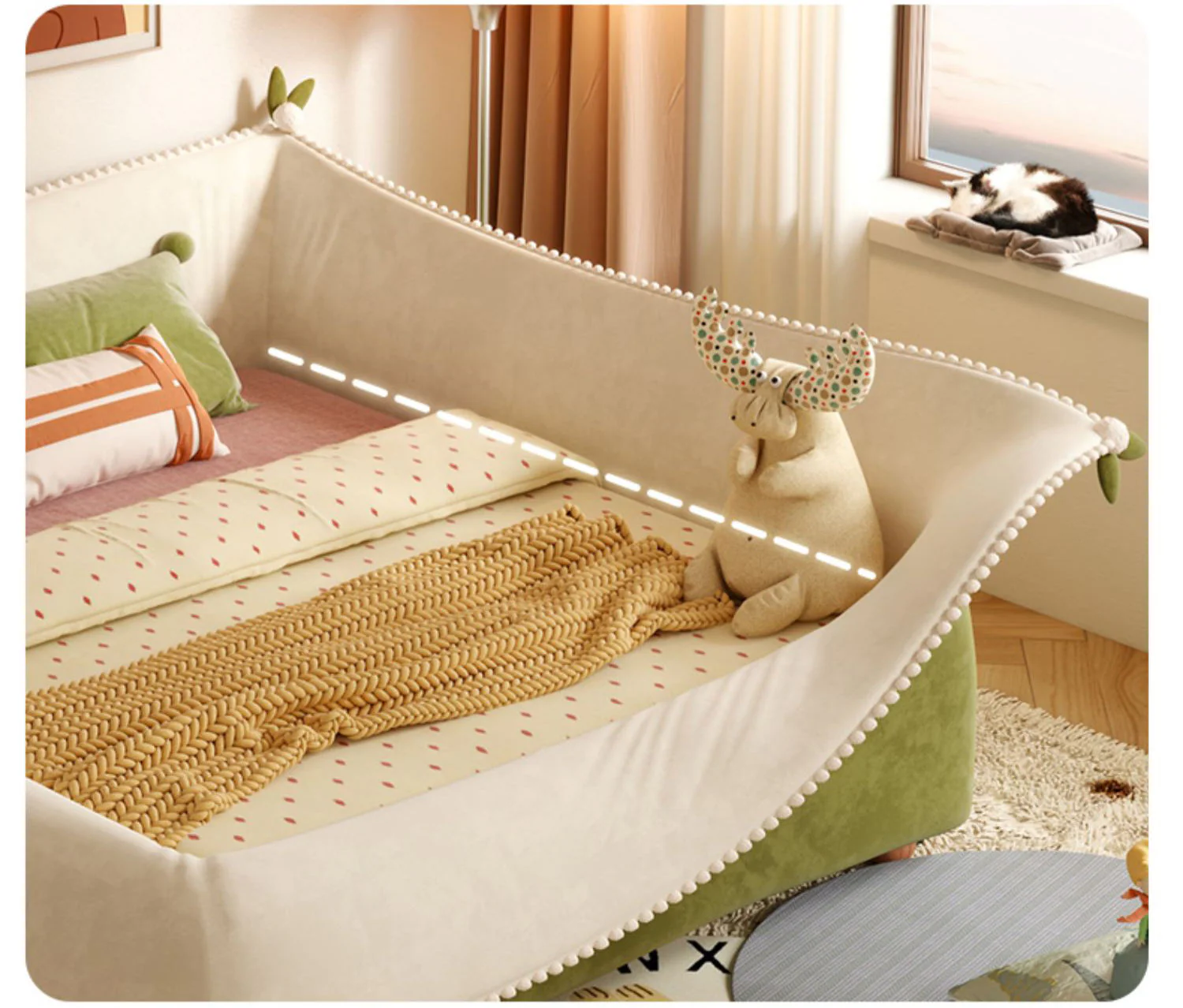 Unlimited Fun Modern Pocket Guardrail Children Bedroom Bed - Image 5