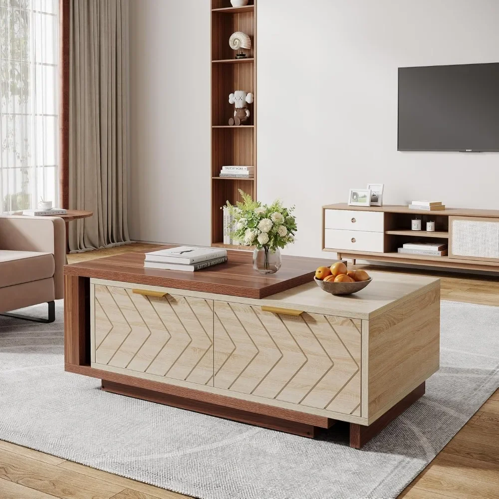 Urban Lift Extendable Wooden Hidden Storage Coffee Table