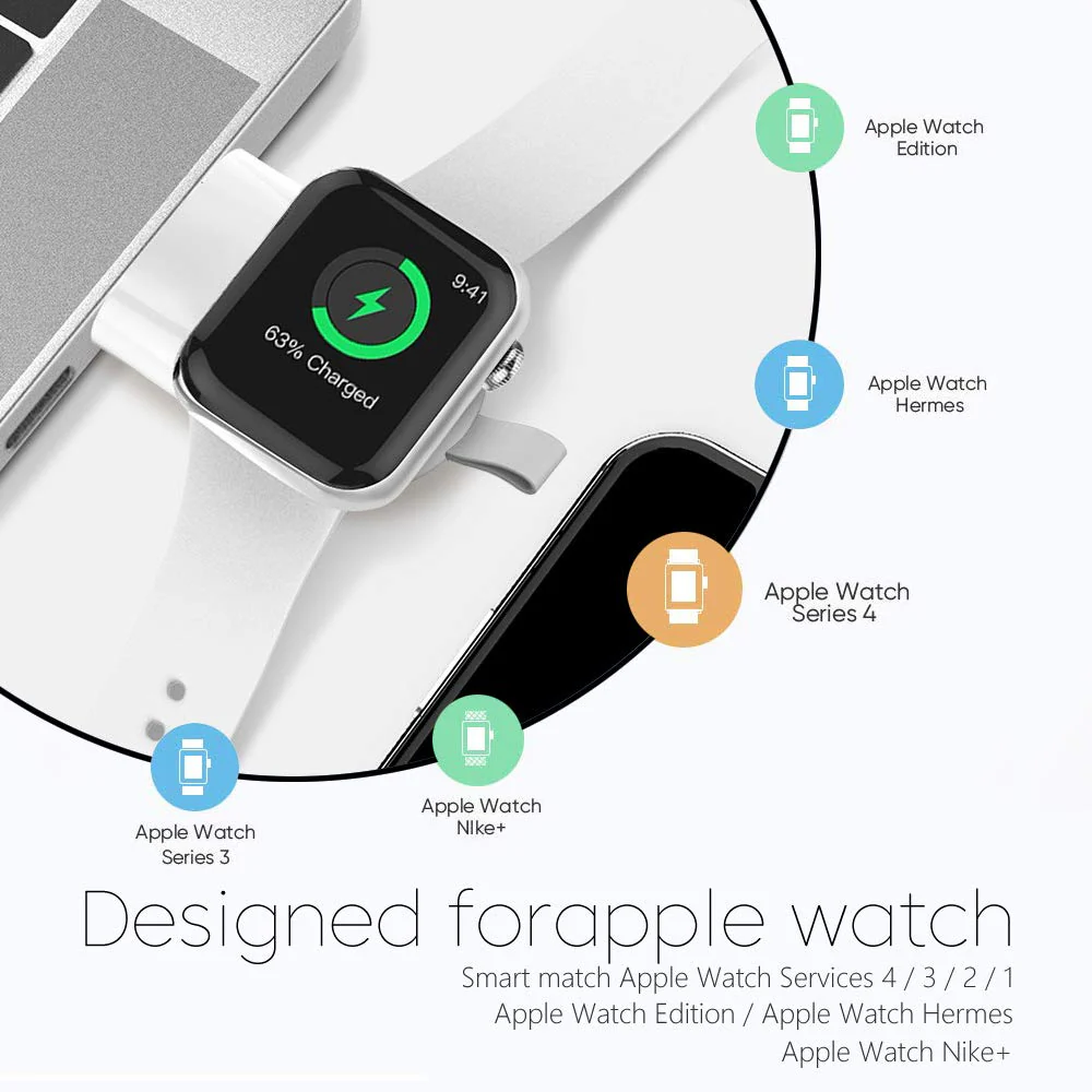 USB Apple Watch Wireless Charger Dock - Image 7