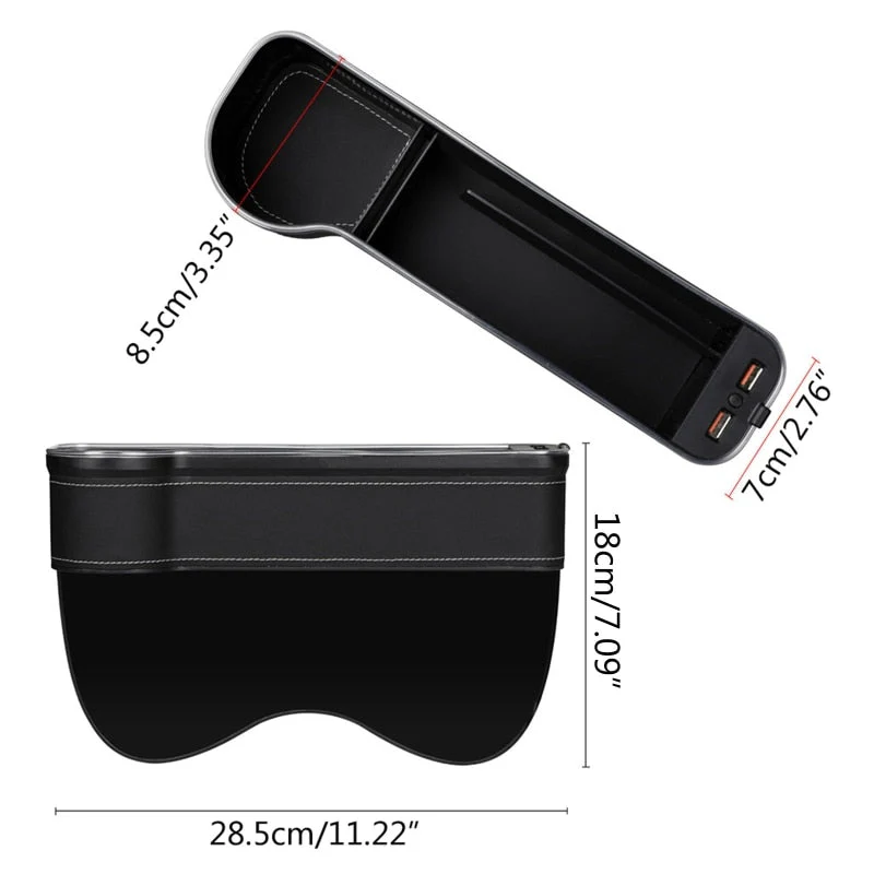 USB Charging LED Car Seat Gap Organizer - Image 11