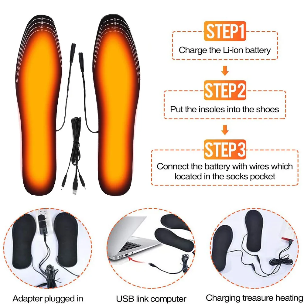 USB Heated Warm Shoe Insoles - Image 2