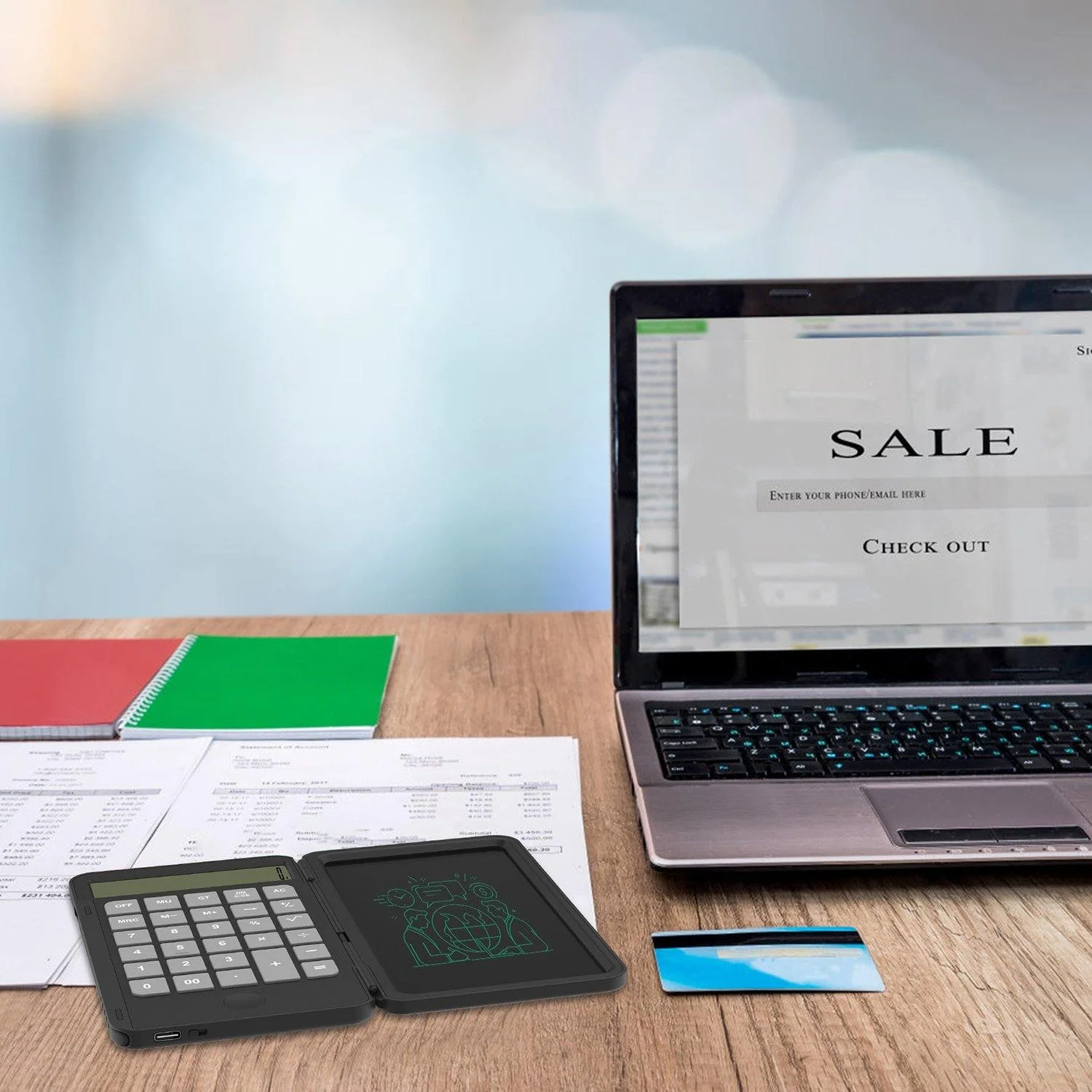 USB Rechargeable Digital Notepad Calculator - Image 4