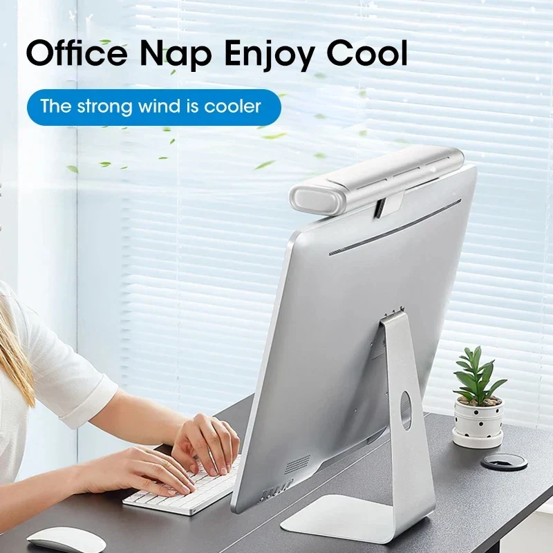 USB Rechargeable Portable Desk & Monitor Clip-On Air Conditioner - Image 4