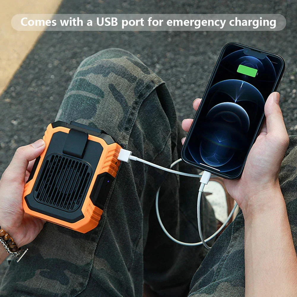 USB Rechargeable Portable Waist Clip Air Conditioner Fan - Image 7