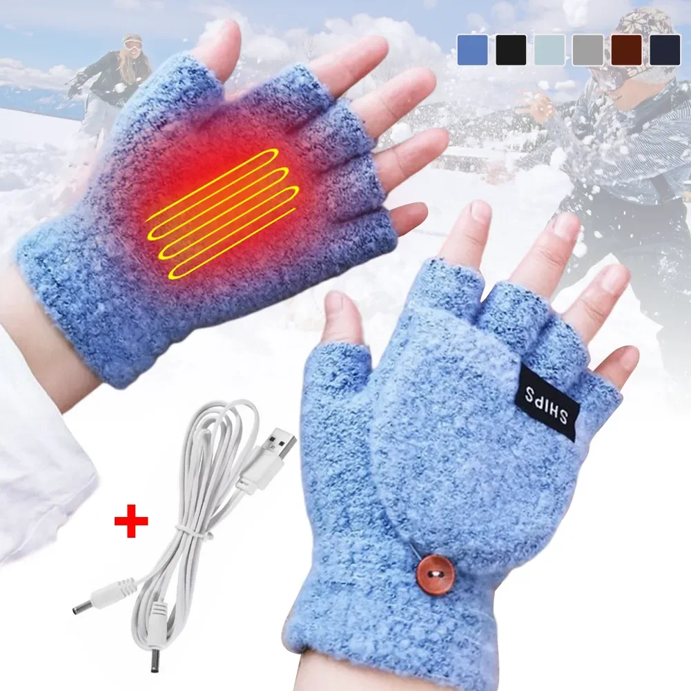 USB Rechargeable Warm Wave Heated Gloves - Image 3