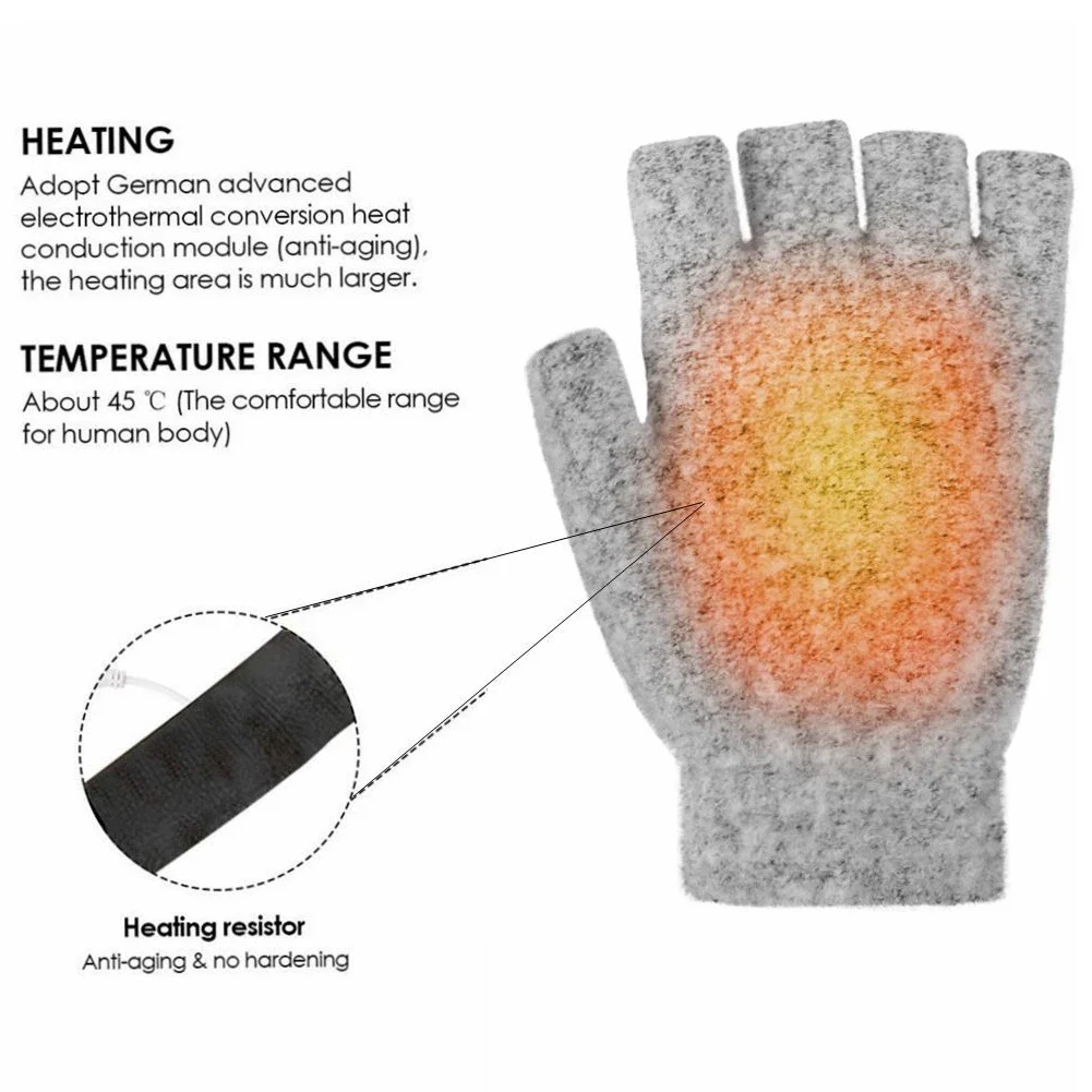 USB Rechargeable Warm Wave Heated Gloves - Image 5