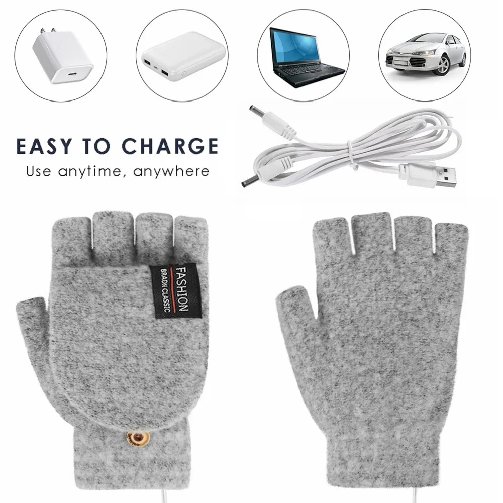 USB Rechargeable Warm Wave Heated Gloves - Image 6