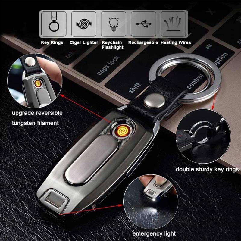 USB Rechargeable Windproof Plasma Flameless Electronic Lighter - Image 2