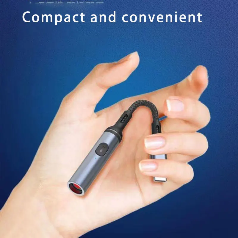 USB Windproof Safety Switch Flameless Lighter - Image 2