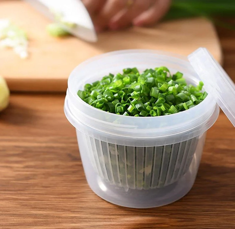 Vegetable Fresh-Keeping Drainer Mini Container - Image 11