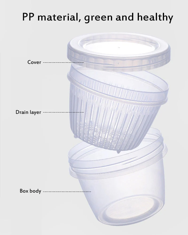 Vegetable Fresh-Keeping Drainer Mini Container - Image 7
