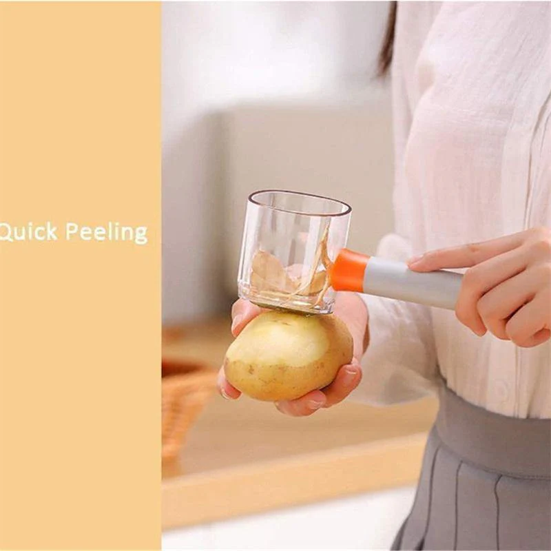 Vegetable Fruit Spill Free Storage Peeler - Image 3