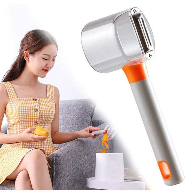 Vegetable Fruit Spill Free Storage Peeler - Image 6