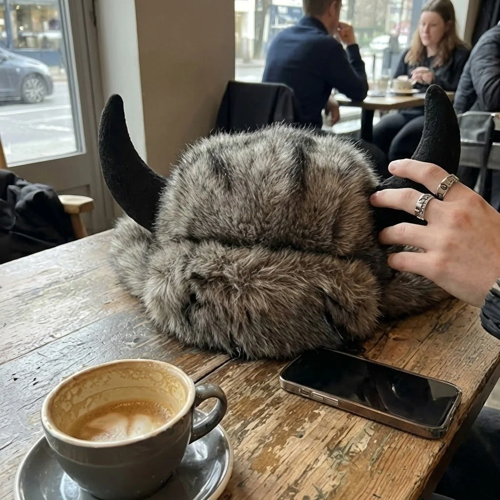 Viking Horn Fur Winter Trapper Hat - Image 5