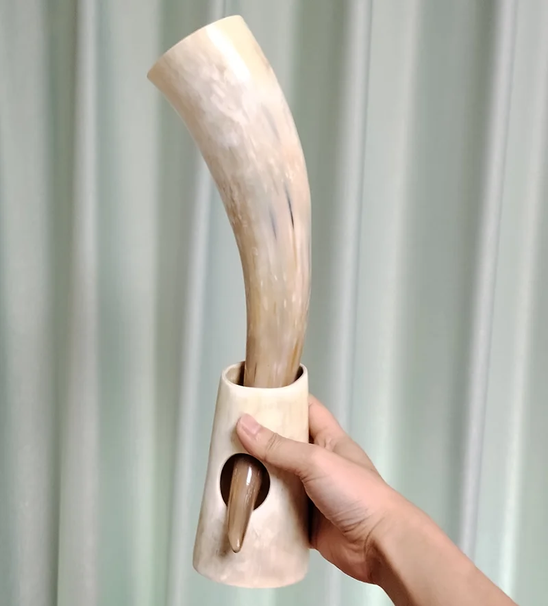 Viking Horn Handmade Real Mug - Image 2