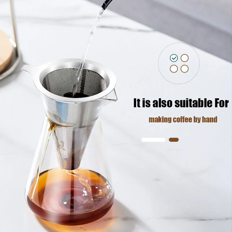 Vintage Art Brew Glass Reusable Drip Coffee Pot - Image 4
