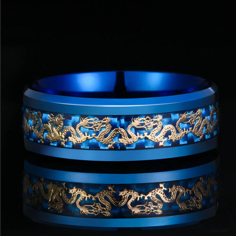 Vintage China Dragon Ring for Men - Image 2