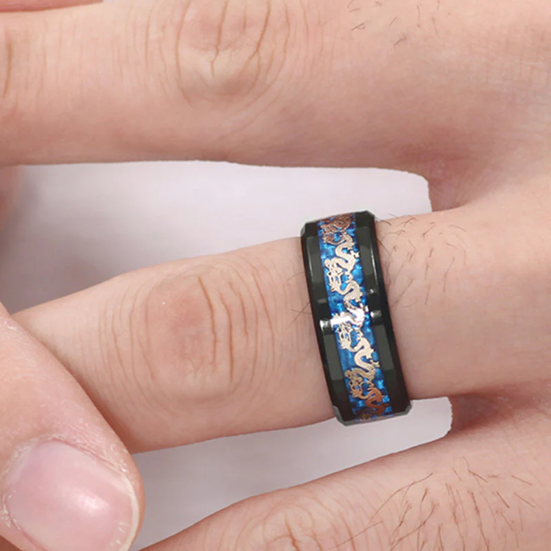 Vintage China Dragon Ring for Men - Image 3
