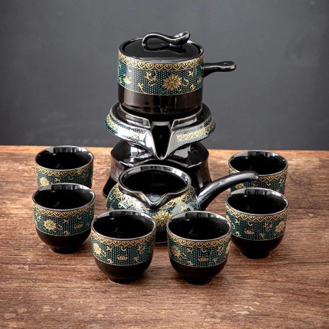 Vintage Chinese Style Unique Ceramic Tea Set - Image 4