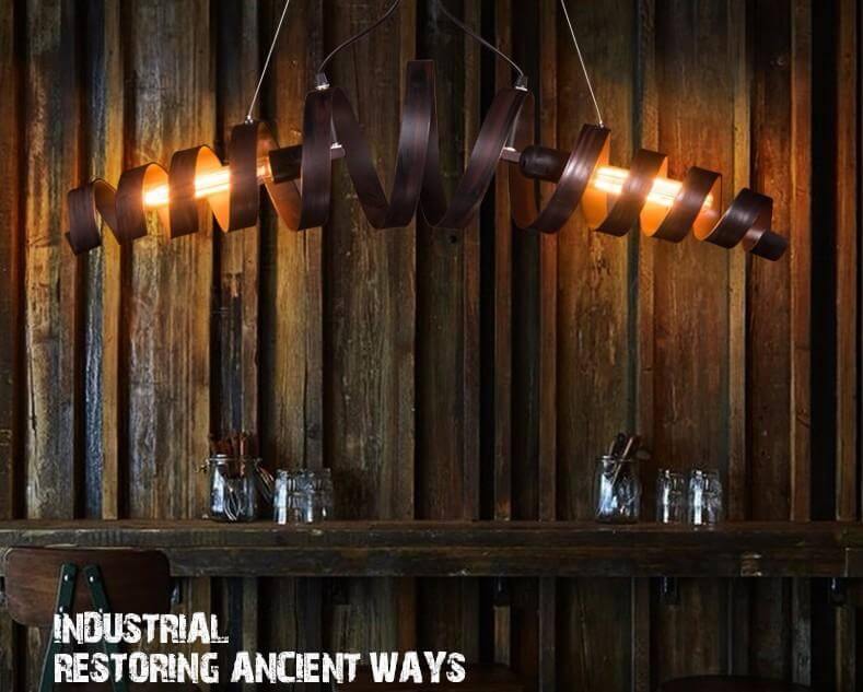 Vintage Circle Chandelier Ceiling Lamp - Image 2