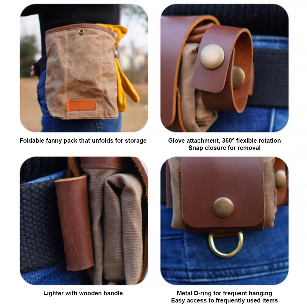 Vintage Foldable Outdoor Hiking Large Waist Bag - Image 4