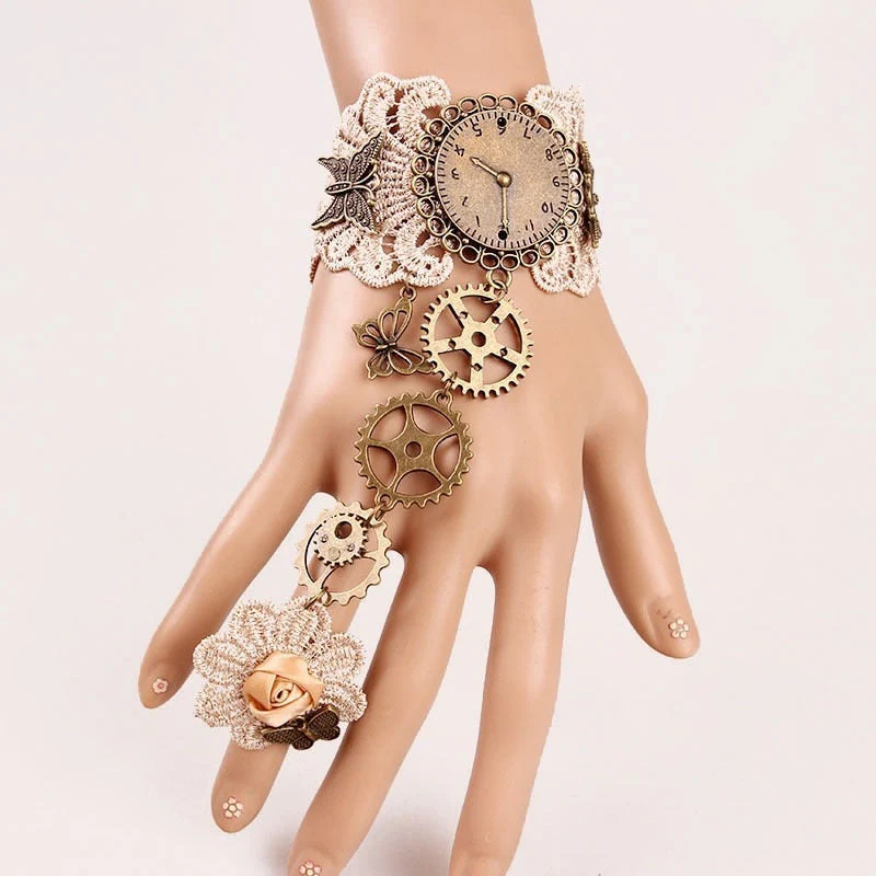 Vintage Full Wrist Mechanic Bracelet Ring - Image 5