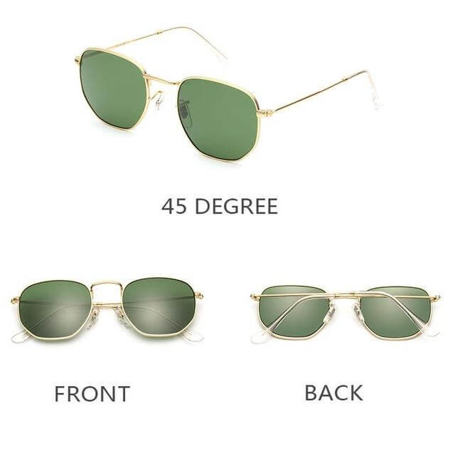 Vintage Glass Lens Reflective Sunglasses - Image 3