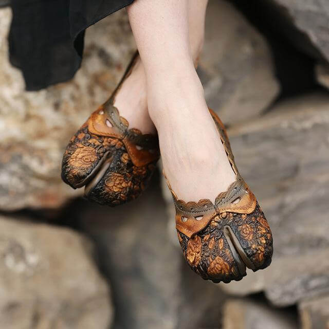 Vintage Handmade Women Leather Shoes - Image 2
