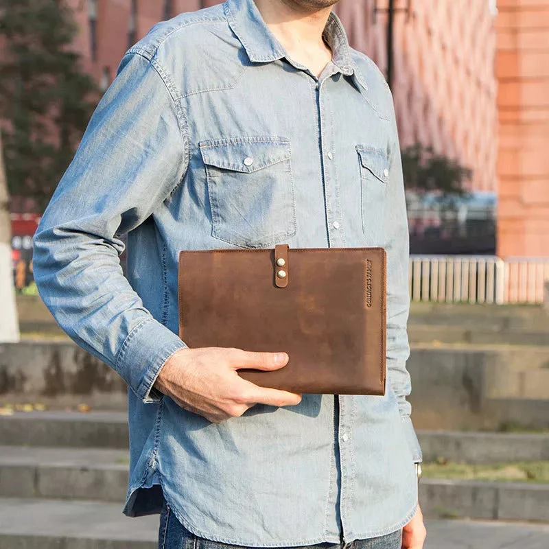 Vintage Leather Travel Passport iPad Wallet - Image 3