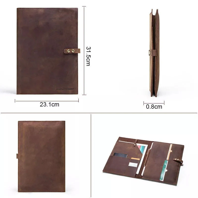 Vintage Leather Travel Passport iPad Wallet - Image 8